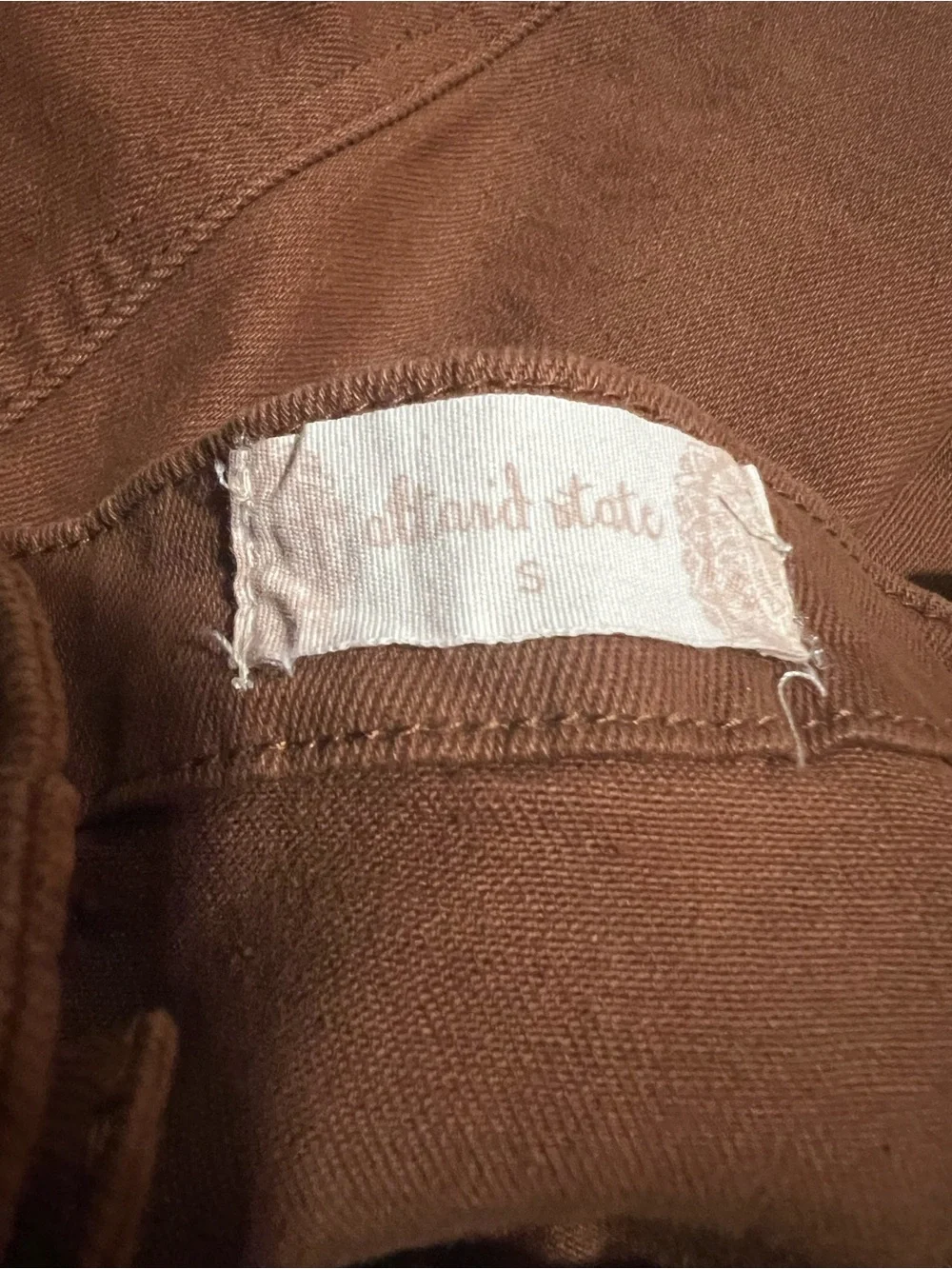 Alter’d State Rust Button-Front Mini Dress – Size Small - Picture 3 of 3